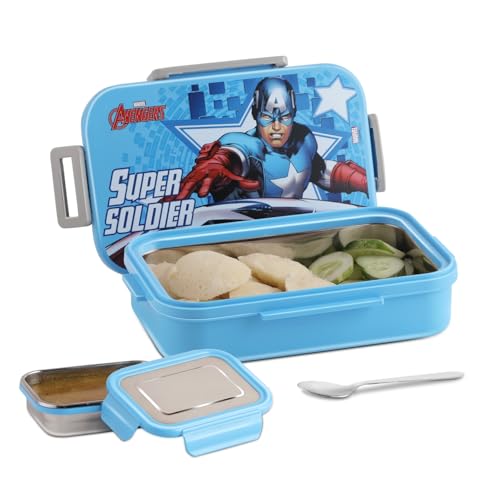 JAYPEE Maxteel Jr Disney Toystory Stainless Steel Insulated Lunch Box for School Kids|Airtight Leakproof Tiffin Box|Food Grade|BPA Free, 620+150 ml, Green|B0FJMJMRG5
