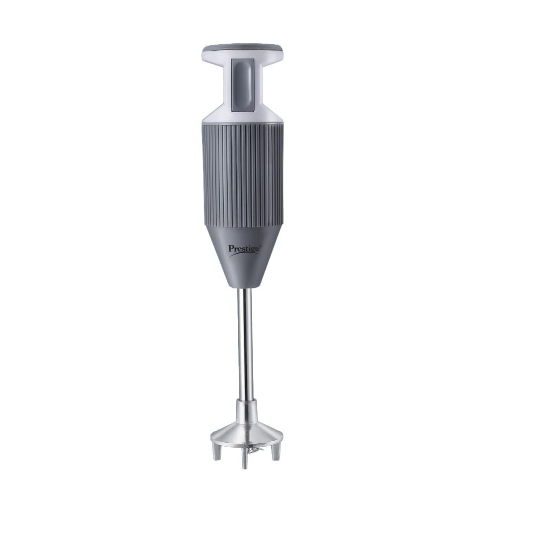 Prestige Grey Steel Shaft 250W Electric Hand Blender|Blade Shield|versatile Blades for multiple tasks|Dual hot & cold blending|Wall mounting