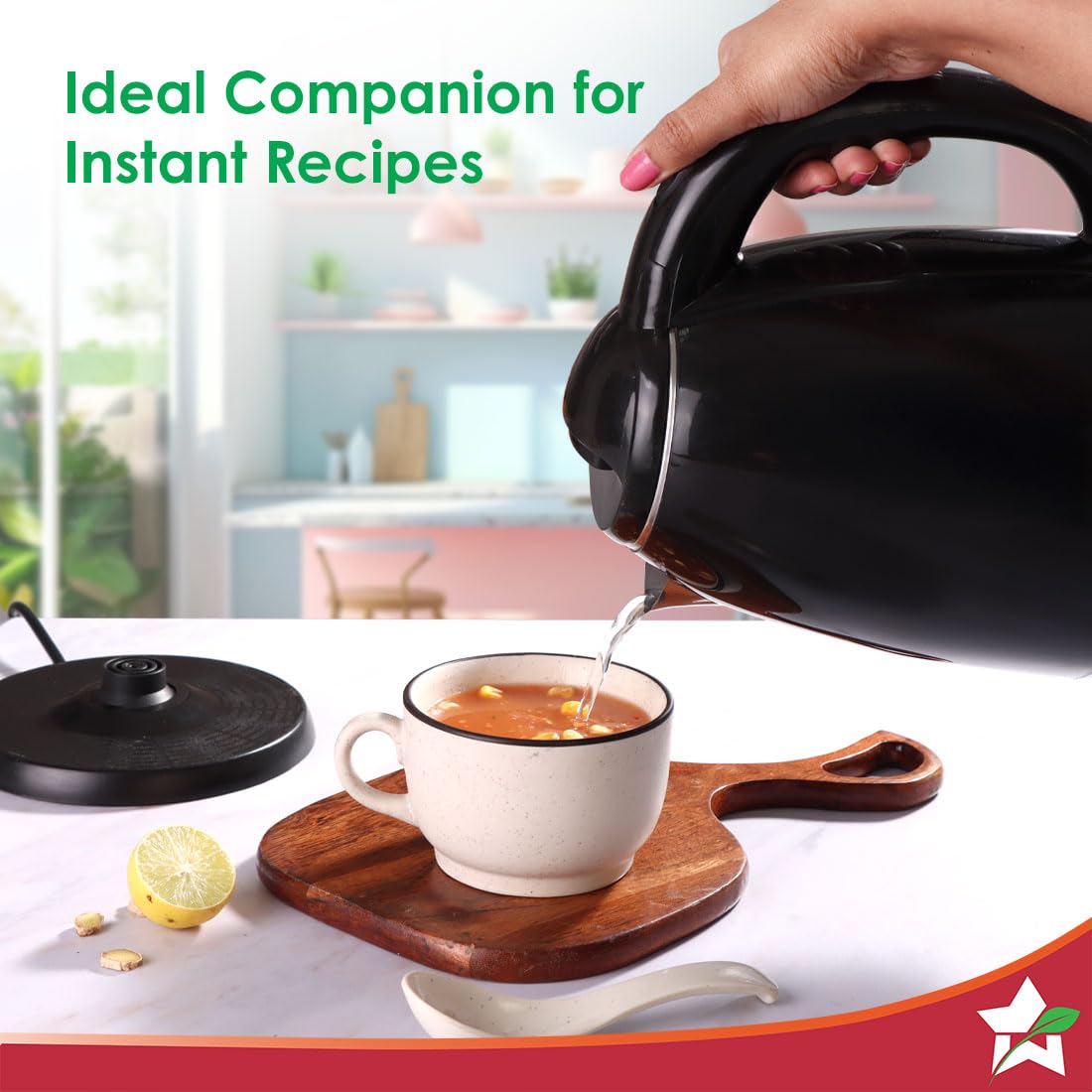 Wonderchef Essenza Cool-touch Electric Kettle | 1.8L | Stainless-steel Inner Body | 1350W | Rapid Boiling in 5 Mins | Boil Water for Tea, Coffee | Auto Shut-off | Boil Dry Protection | 2-Year Warranty