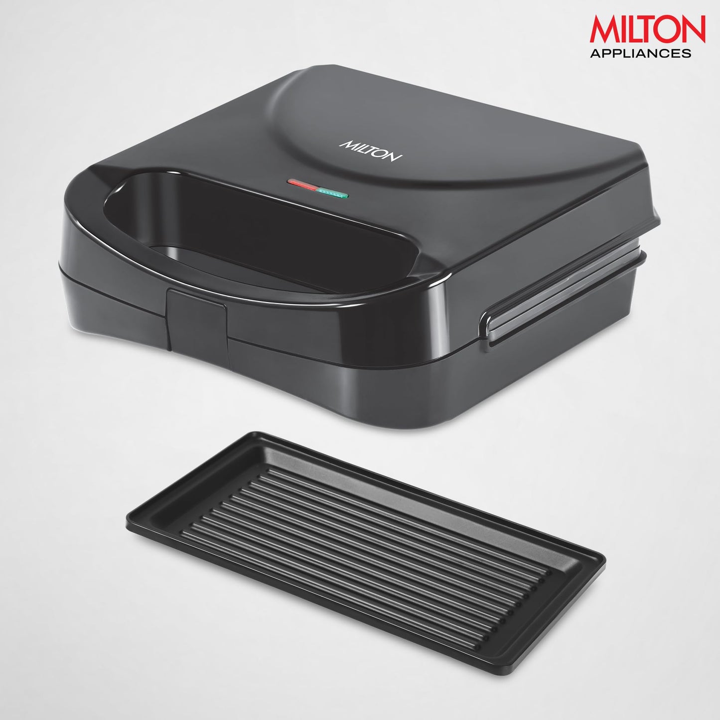 Milton Grill Toaster Machine HSG022 Grill Sandwich Maker, Sandwich Griller and Toaster, 750 Watt Sandwich maker Electric Griller for Home, Auto Cut off, 2 Year Warranty, Black