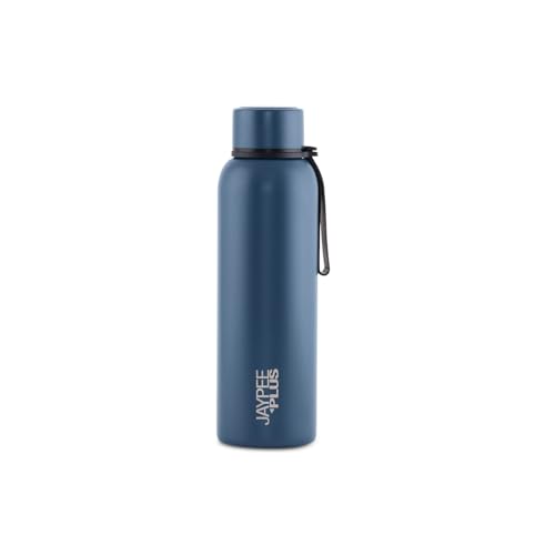Jaypee Plus Beetle 900 Stainless Steel Double Wall Thermosteel 850 ml Water Bottle ISI Certified Vacuum Insulated 24 hr Hot and Cold Water Bottle Anti Skid Leakproof Bottle Office, Gym,Trekking,Black|B0GVHYG8H6