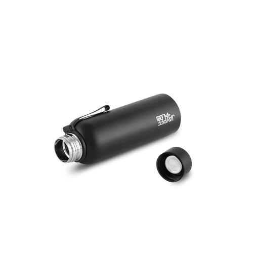 Jaypee Plus Beetle 900 Stainless Steel Double Wall Thermosteel 850 ml Water Bottle ISI Certified Vacuum Insulated 24 hr Hot and Cold Water Bottle Anti Skid Leakproof Bottle Office, Gym,Trekking,Black|B0GVHYG8H6