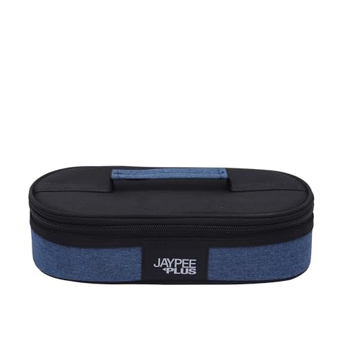 Jaypee Plus Microplus 400 ml Each Stainless Steel Office Lunch Box | BPA Free, Microwave Safe & Spillproof Airtight 2 Containers | Including Insulated Bag | Ideal for College & School (Black)|B0DC4GDX6F