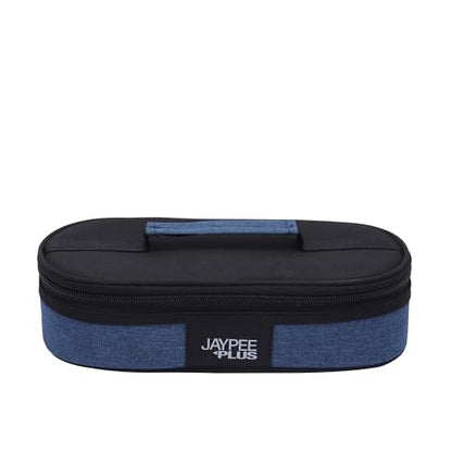 Jaypee Plus Microplus 400 ml Each Stainless Steel Office Lunch Box | BPA Free, Microwave Safe & Spillproof Airtight 2 Containers | Including Insulated Bag | Ideal for College & School (Black)|B0DC4GDX6F