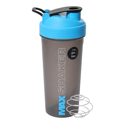 Jaypee Plus Max Shaker with blending ball |Protein Shaker for Gym |Gym Bottle |Shaker bottles | Travel shaker 700 ml, Grey Blue|B078H2LSWW