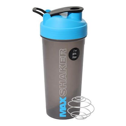 Jaypee Plus Max Shaker with blending ball |Protein Shaker for Gym |Gym Bottle |Shaker bottles | Travel shaker 700 ml, Grey Blue|B078H2LSWW