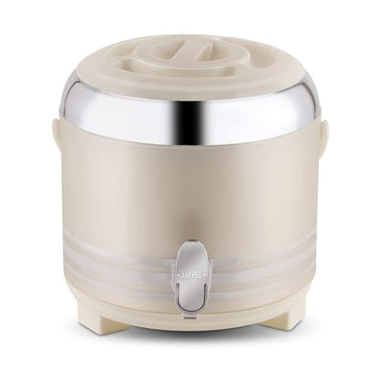 Jaypee Mr. Cool Ultra 6 Insulated Water Jug 5.68 Litre with Lockable Lid & Tap |Hot & Cold Water Storage Container |Wide Mouth BPA Free 100% Food Grade Ideal for Travel, Picnic, Home, Office, White|B0GZ3K5DDZ
