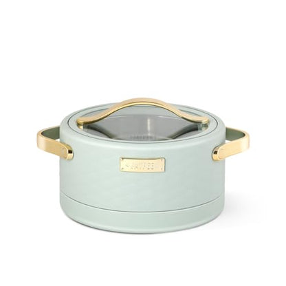 JAYPEE Luxura Klass Set Inner Steel Serving Painted Casserole Set Of 3 Toughened Glass Lid Advanced PU Insulated 100% Food Grade Lockable Hot Box Easy To Keep Roti,Pulao & More|1500,2000,2500 Ml,Green|B0DJ34J5Z5