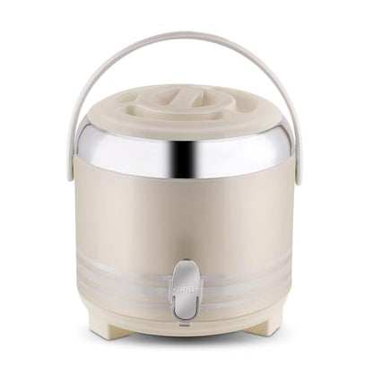 Jaypee Mr. Cool Ultra 6 Insulated Water Jug 5.68 Litre with Lockable Lid & Tap |Hot & Cold Water Storage Container |Wide Mouth BPA Free 100% Food Grade Ideal for Travel, Picnic, Home, Office, White|B0GZ3K5DDZ
