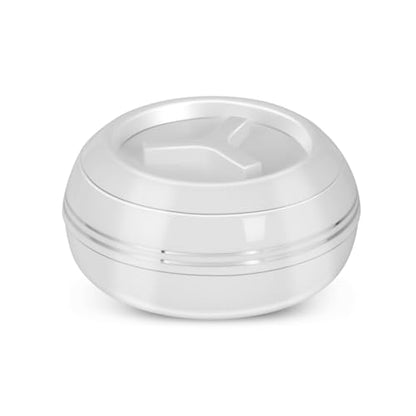 JAYPEE Palazio 1200 Inner Stainless Steel Casserole Pu Insulated Lockable Lid Food Grade Rustproof Hotbox for Kitchen Hot Pot for Rice Stackable Ideal for Gifting Capacity 1200 ml, White|B0FQV2W76J