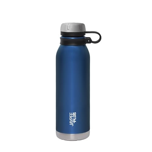 Jaypee Plus Charlie Stainless Steel Water Bottle,Long Hours Hot and Cold Water Bottle| Leak Proof | Office Bottle | Gym Bottle | Hiking | Trekking | Travel Bottle 750 ml, Black|B0CV5R59PR