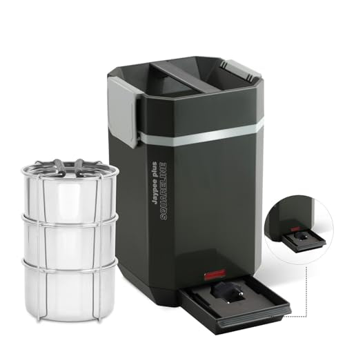 Jaypee Plus Hottline 3-320X3 ml Inner Stainless Steel |Outer Plastic Body|Electric Lunch Box for Offfice|Shockproof Design|BPA Free|Reheat Food in 30 Minutes|Convenience case for Power Cord,Black|B0727R3MGN