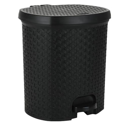 Jaypee Plus Dispose all Dustbin with Removable Plastic Bucket | Garbage Bin Trash Can Pedal Waste Bin |Square Shape Dustbin For Home, Kitchen, Bathroom, Office, 8 Litre, Black|B071HD7K4R