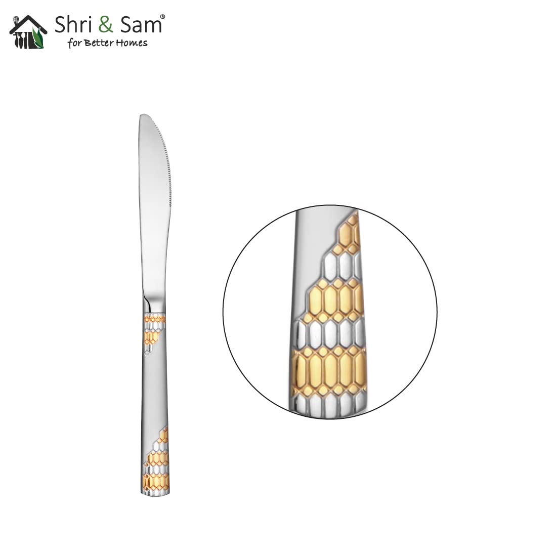Shri & Sam Stainless Steel Lavish Desert Knife,2 Peices