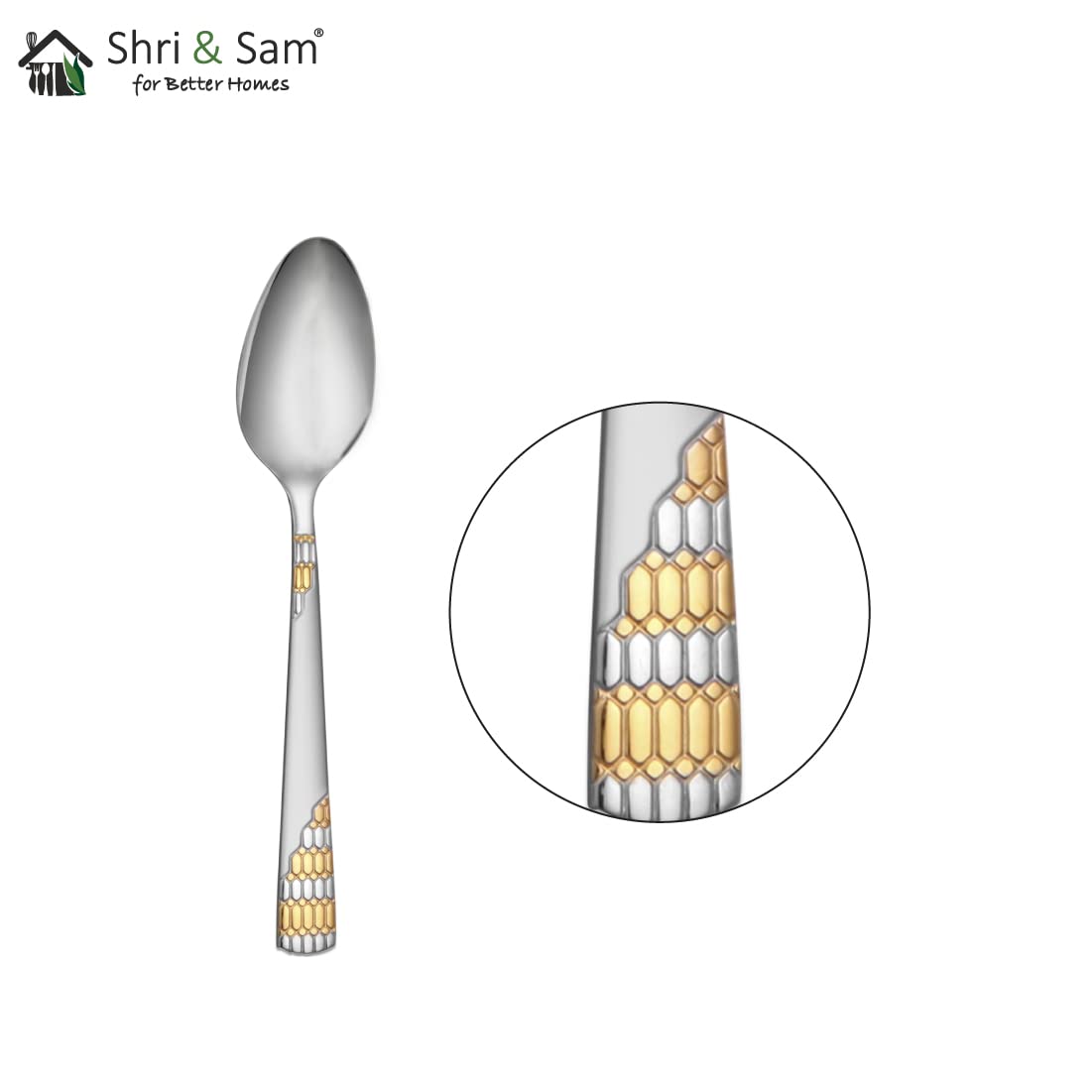 Shri & Sam Stainless Steel Lavish Baby Spoon,6 Pieces
