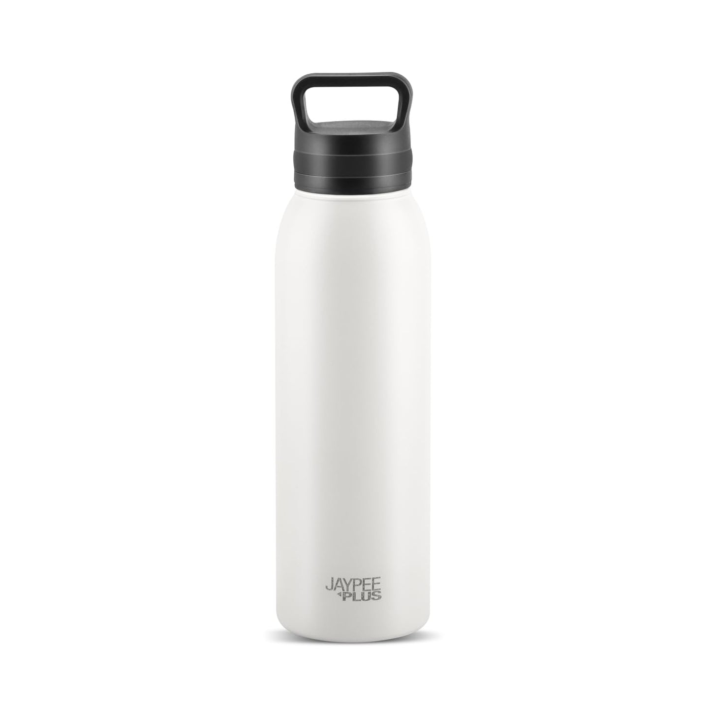 Jaypee Plus Alpha Vaccum Insulated Double Wall Thermosteel Flask 1000 ml Water Bottle ISI Certified 24 Hours Hot and Cold Water Bottle for School,Office,Gym, Leakproof, Rustproof Steel Bottle,Black