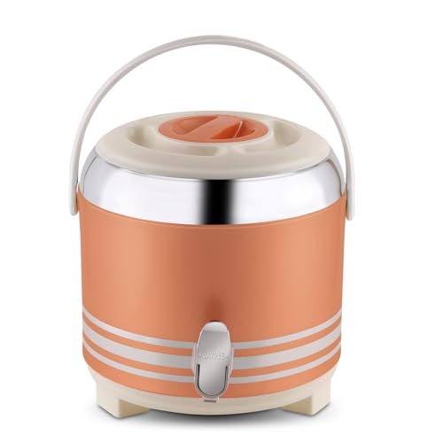 Jaypee Mr. Cool Ultra 6 Insulated Water Jug 5.68 Litre with Lockable Lid & Tap |Hot & Cold Water Storage Container |Wide Mouth BPA Free 100% Food Grade Ideal for Travel, Picnic, Home, Office, White|B0GZ3K5DDZ
