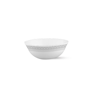 Larah by Borosil Fluted Series Classic Opalware Dinner Set | 27 Piece for Family of 6 | Microwave & Dishwasher Safe | Bone-Ash Free | Crockery Set for Dining & Gifting | Plates & Bowls | White