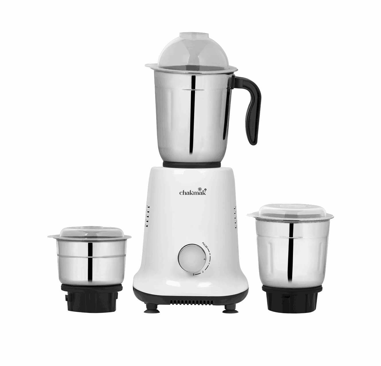 Chakmak Bolt Mixer Grinder 500W With 3 Multipurpose Jar | Chutney Making | Dry Grinding | Wet Grinding | Blender Mixer | Steel Jar Capacity 1250ml, 700ml, 400ml | 2 Year Warranty