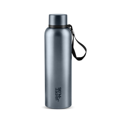 Jaypee Plus Alpha Vaccum Insulated Double Wall Thermosteel Flask 1000 ml Water Bottle ISI Certified 24 Hours Hot and Cold Water Bottle for School,Office,Gym, Leakproof, Rustproof Steel Bottle,Black