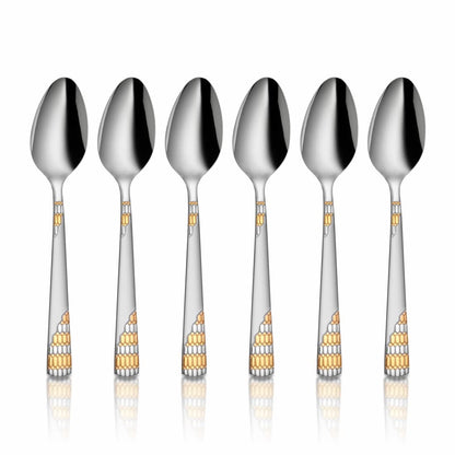 Shri & Sam Stainless Steel Lavish Baby Spoon,6 Pieces