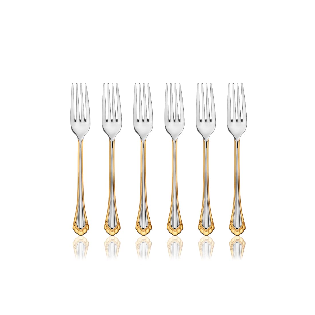 Shri & Sam Stainless Steel Feather Baby Fork, 6 Pieces