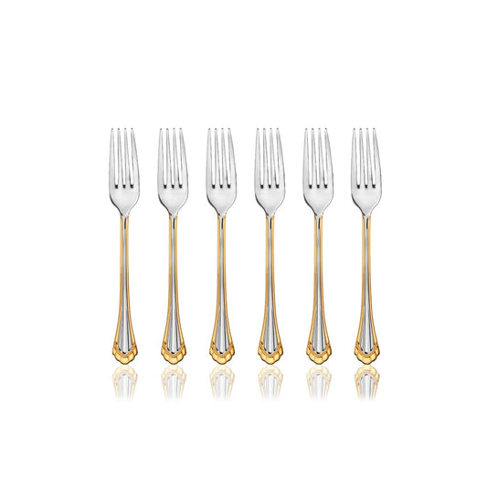 Shri & Sam Stainless Steel Feather Baby Fork, 6 Pieces