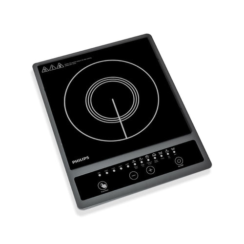 Philips Induction Cooktop With Triple MOV For 4Kw Surge Protection With Soft Touch Control | 7 Preset Menus | 3 Years Warranty On Coil, Black (HD4934/00 1300W)
