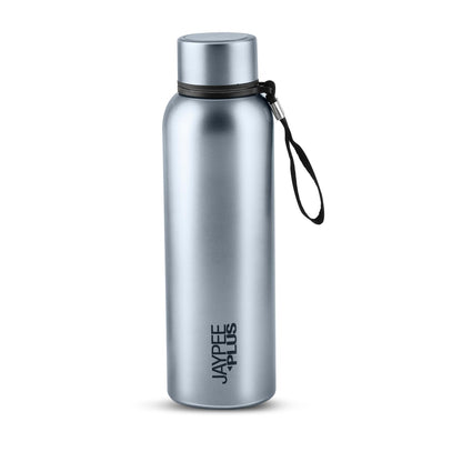 Jaypee Plus Alpha Vaccum Insulated Double Wall Thermosteel Flask 1000 ml Water Bottle ISI Certified 24 Hours Hot and Cold Water Bottle for School,Office,Gym, Leakproof, Rustproof Steel Bottle,Black