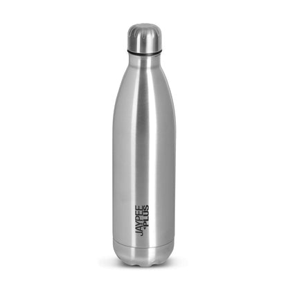 Jaypee Plus Alpha Vaccum Insulated Double Wall Thermosteel Flask 1000 ml Water Bottle ISI Certified 24 Hours Hot and Cold Water Bottle for School,Office,Gym, Leakproof, Rustproof Steel Bottle,Black
