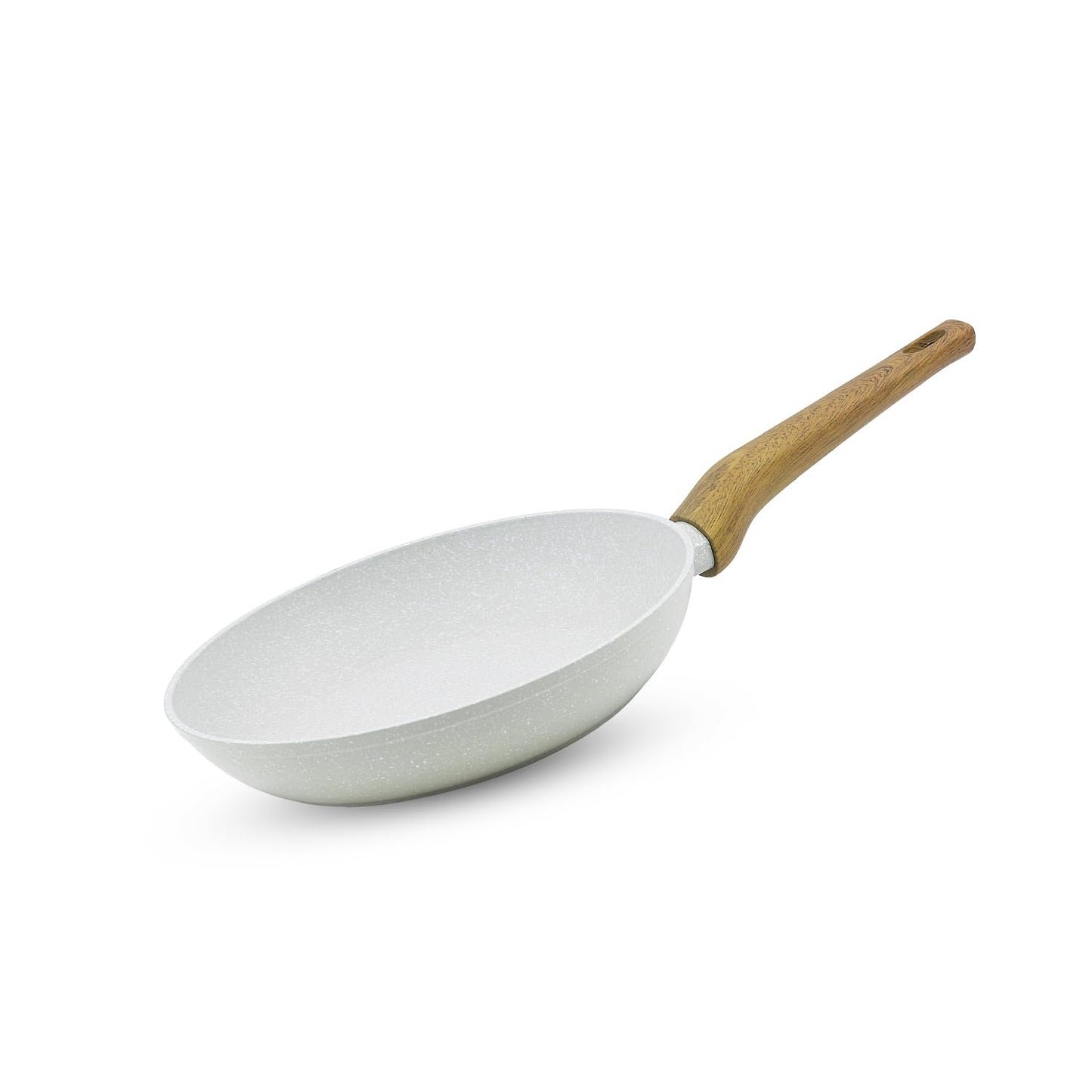 Bergner Naturally Forged Aluminum 20cm Frypan, Marble Non-Stick Coating, Less Oil Use, Scratch Resistant Frying Pan, Durable, Soft Touch Handle, Easy to Clean - Induction Bottom, Free Non-Woven Trivet