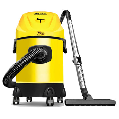INALSA Wet and Dry Vacuum Cleaner for Home, 15 LTR Capacity,1400 W, 17 kPa Suction, Blower Function,HEPA Filter, Wet Vacuum Cleaner for Sofa, House Cleaning Machine,Stainless Steel Body (Micro WD15)