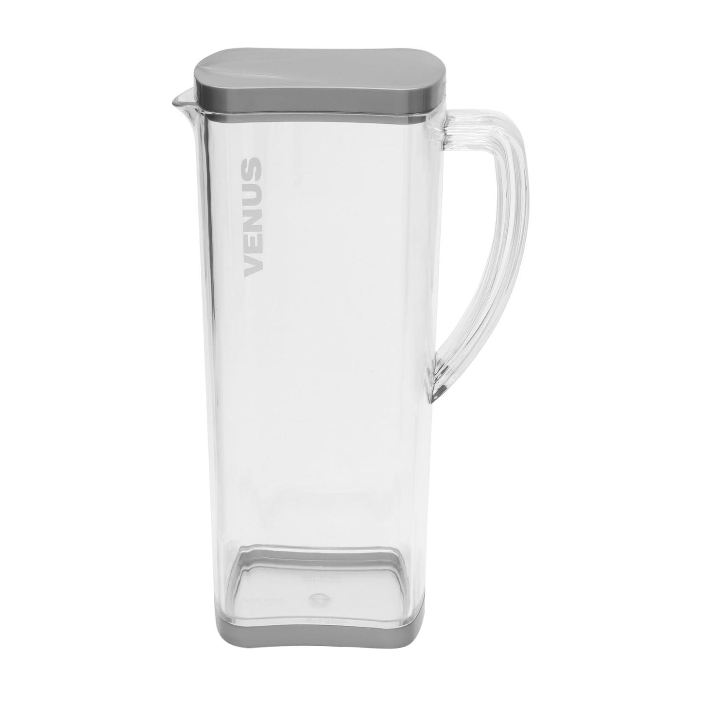 Jaypee Plus Venus Unbreakable Water Jug 1.65 Litre Easy Pour Spout & Strong Handle |Wide Mouth BPA Free Food Grade Transparent Multipurpose Jug for Milk, Juice, Beverage, Lassi, Cocktail, Silver