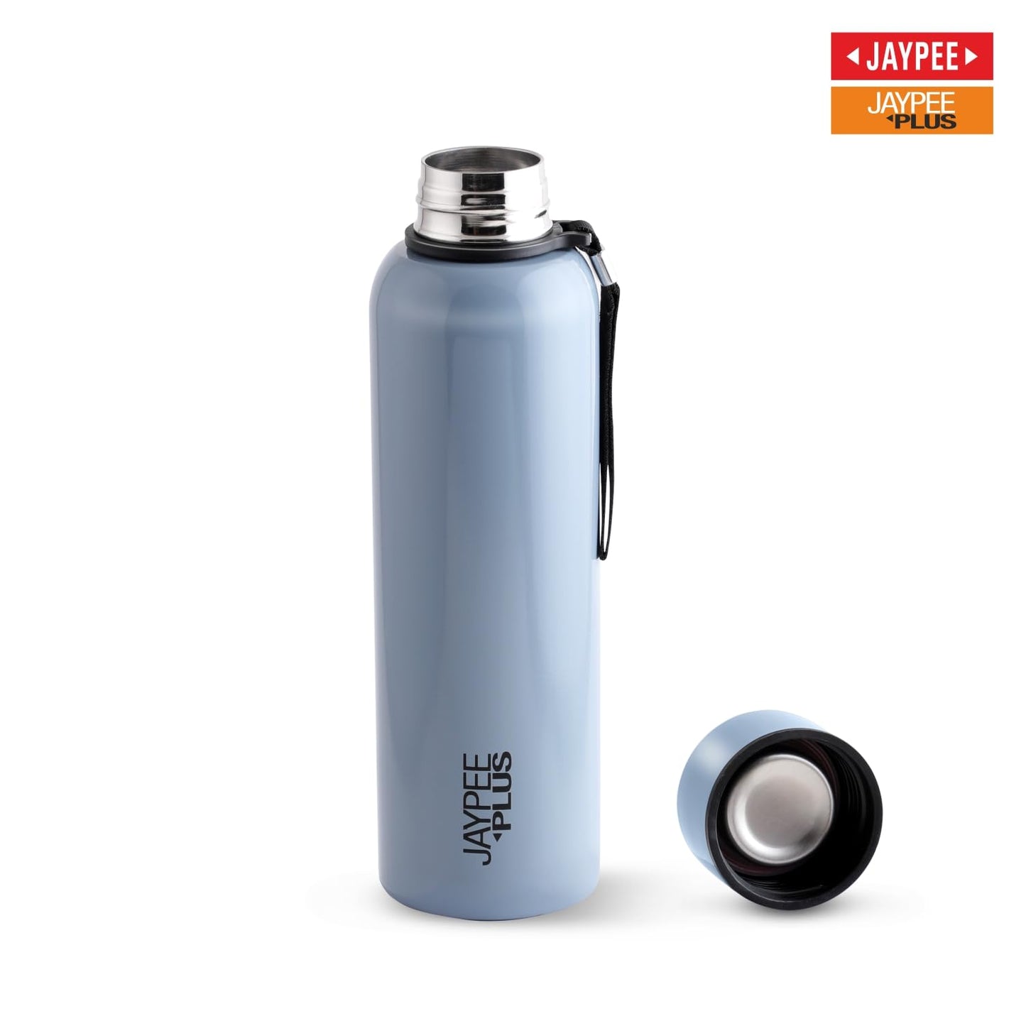 Jaypee Plus Alpha Vaccum Insulated Double Wall Thermosteel Flask 1000 ml Water Bottle ISI Certified 24 Hours Hot and Cold Water Bottle for School,Office,Gym, Leakproof, Rustproof Steel Bottle,Black