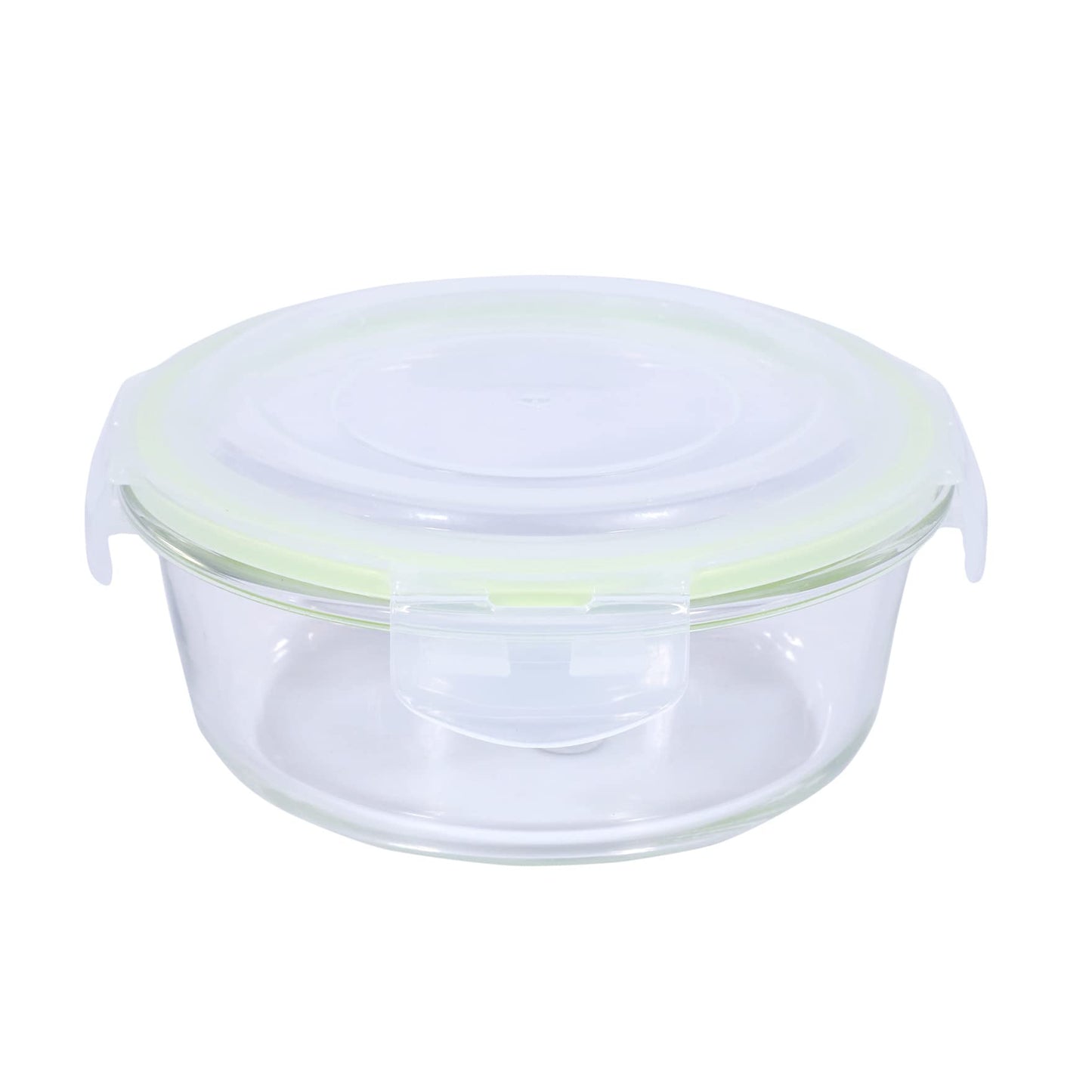 Jaypee Plus Klaro Round 400ML Glass Storange Container Transparent (Pack of 2)