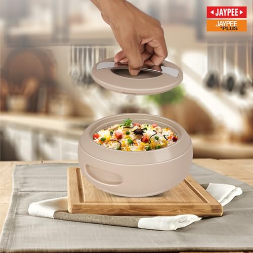JAYPEE Gourmet Inner Stainless Steel Casserole Set of 3 with Lockable Lid,(1000+1500+2000 ml), BPA Free Insulated Casserole Set |Food Grade Serving Set |Ideal for Chapati,Warm & Fresh Food,Coffee|B0CBCGGQR1