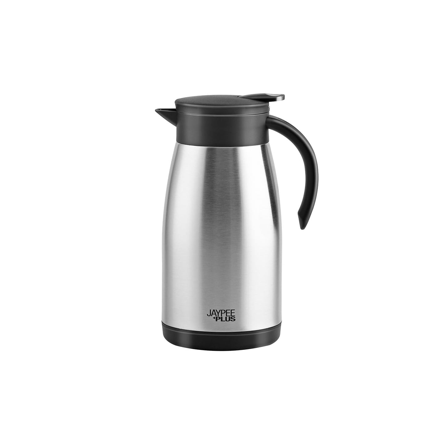 Jaypee Plus Elegant ISI Certified Stainless Steel Insulated Carafe 1000ml Kettle for Hot Tea, Coffee,Double Wall Heat & Cold Retention Cordless Easy Carry for Kitchen, Office,Outdoor,Restaurant,Silver