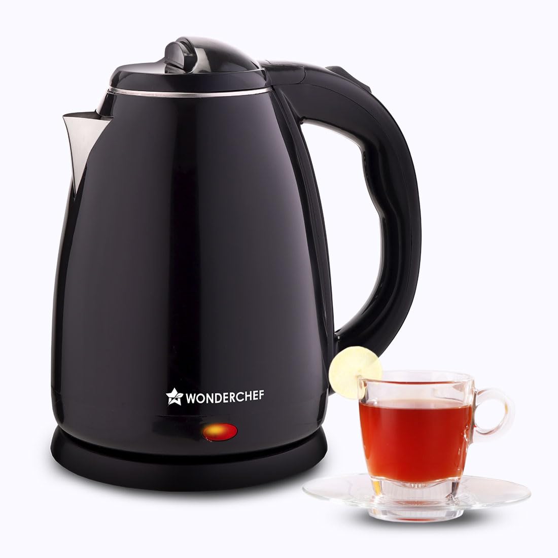 Wonderchef Essenza Cool-touch Electric Kettle | 1.8L | Stainless-steel Inner Body | 1350W | Rapid Boiling in 5 Mins | Boil Water for Tea, Coffee | Auto Shut-off | Boil Dry Protection | 2-Year Warranty