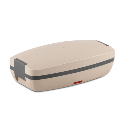 Jaypee Plus Hotpot Electric Lunch Box with 2 Removable Stainless Steel Containers 250 ml x2 with Power Cord |Air Vent on Lid |Leakproof Silicon Seal|LED Indicator |Shockproof | Beige