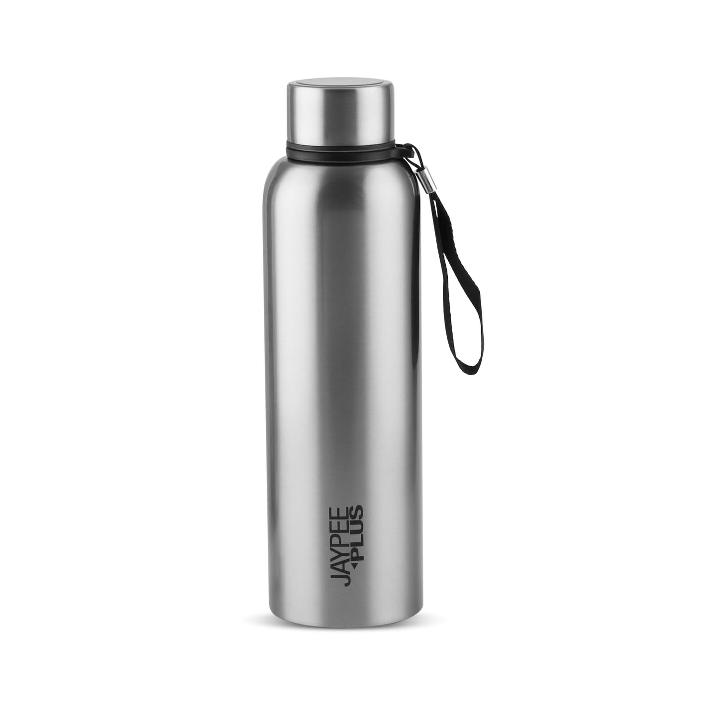 Jaypee Plus Alpha Vaccum Insulated Double Wall Thermosteel Flask 1000 ml Water Bottle ISI Certified 24 Hours Hot and Cold Water Bottle for School,Office,Gym, Leakproof, Rustproof Steel Bottle,Black