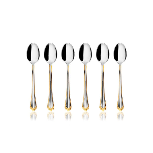 Shri & Sam Stainless Steel Feather Tea Spoon, 6 Pieces