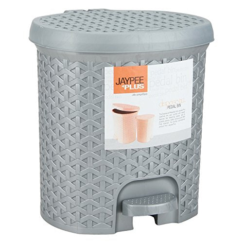 Jaypee Plus Dispose all Dustbin with Removable Plastic Bucket | Garbage Bin Trash Can Pedal Waste Bin |Square Shape Dustbin For Home, Kitchen, Bathroom, Office, 8 Litre, Black|B071HD7K4R