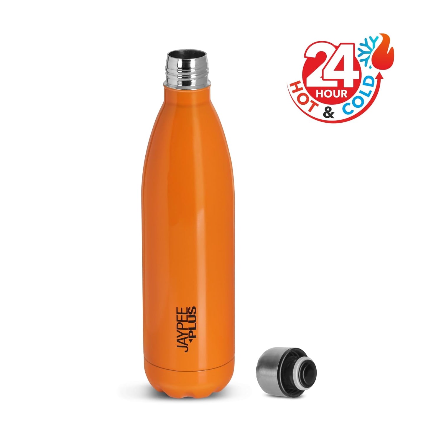Jaypee Plus Alpha Vaccum Insulated Double Wall Thermosteel Flask 1000 ml Water Bottle ISI Certified 24 Hours Hot and Cold Water Bottle for School,Office,Gym, Leakproof, Rustproof Steel Bottle,Black