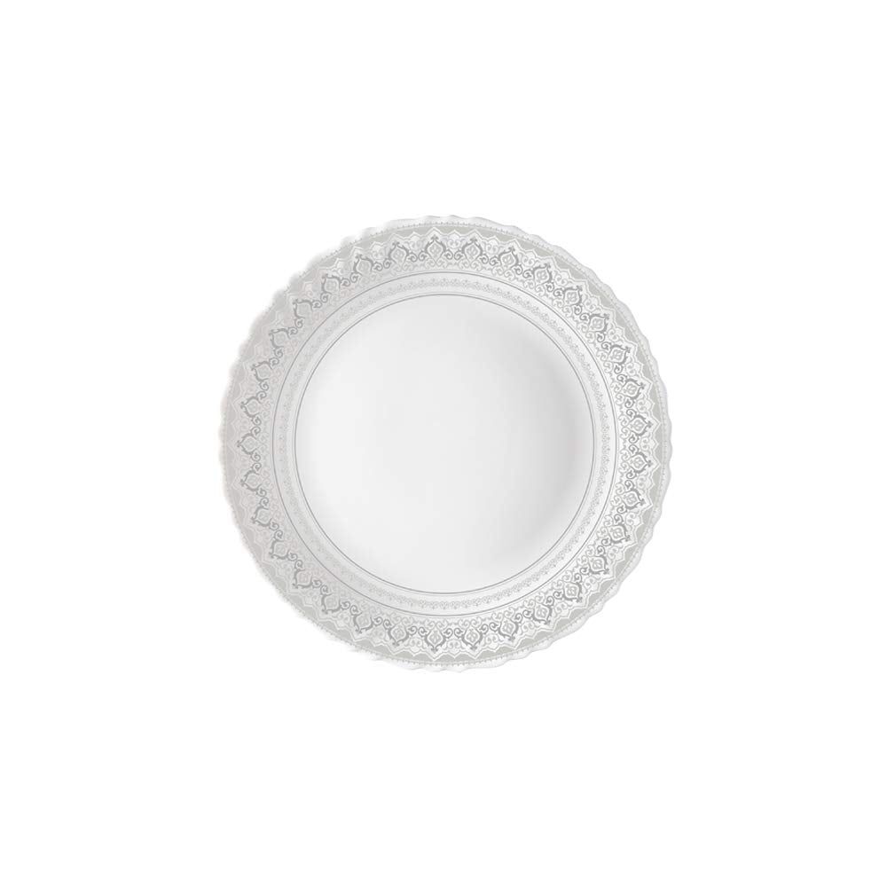 Larah by Borosil Fluted Series Classic Opalware Dinner Set | 27 Piece for Family of 6 | Microwave & Dishwasher Safe | Bone-Ash Free | Crockery Set for Dining & Gifting | Plates & Bowls | White