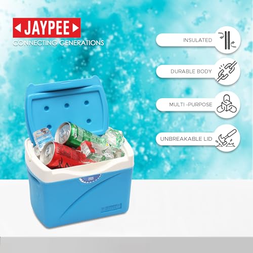 Jaypee Chillax 4 Insulated ice Box Chiller Ice Box | Standard Size for Travel Party Bar Ice Cubes | Cold Drinks | Medical Purpose 2.5 liters Blue|B078H64Y62