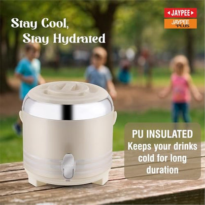 Jaypee Mr. Cool Ultra 6 Insulated Water Jug 5.68 Litre with Lockable Lid & Tap |Hot & Cold Water Storage Container |Wide Mouth BPA Free 100% Food Grade Ideal for Travel, Picnic, Home, Office, White|B0GZ3K5DDZ