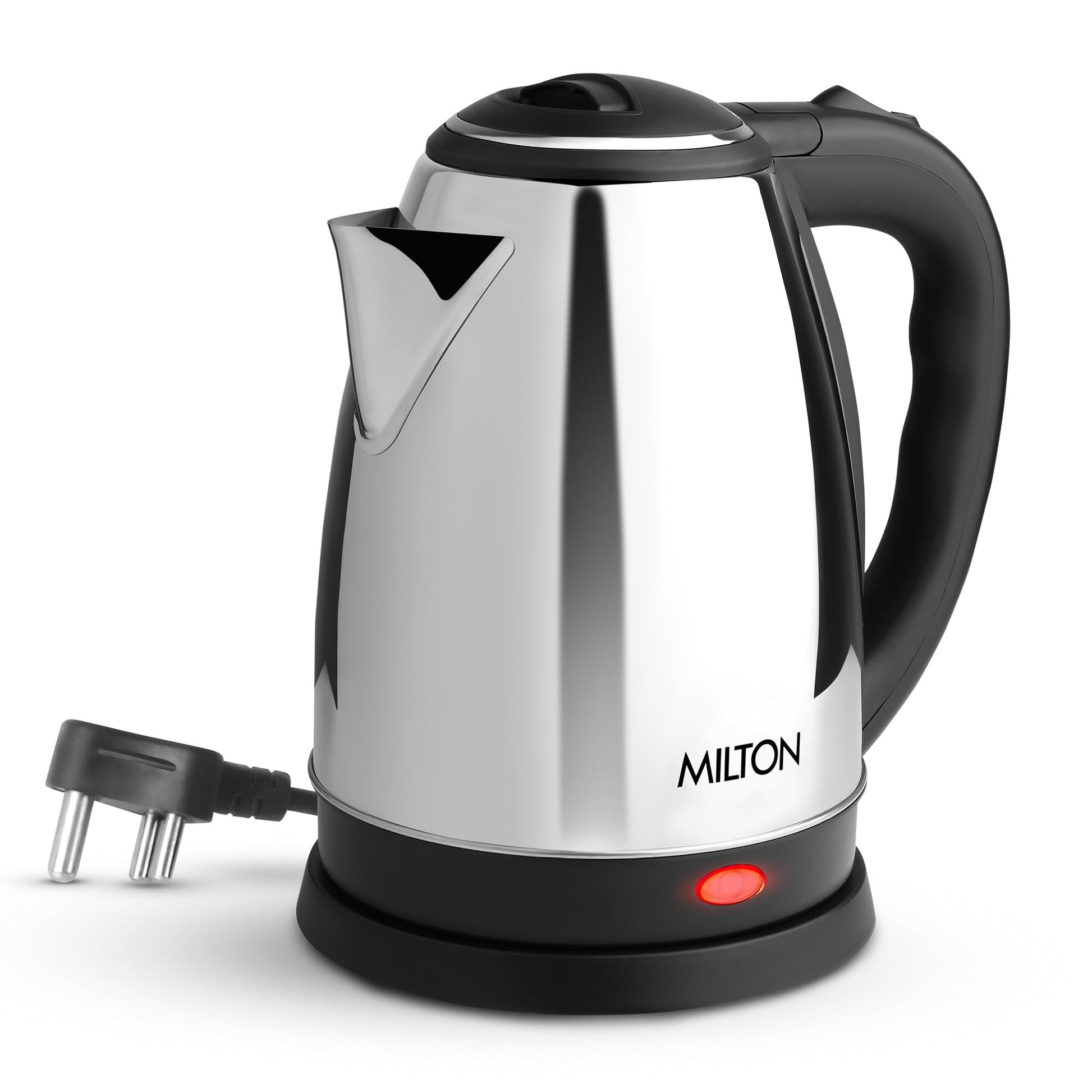 Milton Appliances Go Electric Kettle 1.5 Litre I 3X Protection - Dry Boil, Auto Shut Off, Overheat I 1350 Watt I Super Fast Boiling I Stainless Steel I 360° Power Base I 1 Year Warranty
