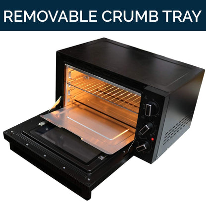 INALSA Premium OTG Oven With Double Glass Door|Capacity 30 Litres|1500W|Rotisserie & Convention Function|Temperature & Timer Selection, 5 Cooking Modes, (Euro Chef Club 30BKRC)