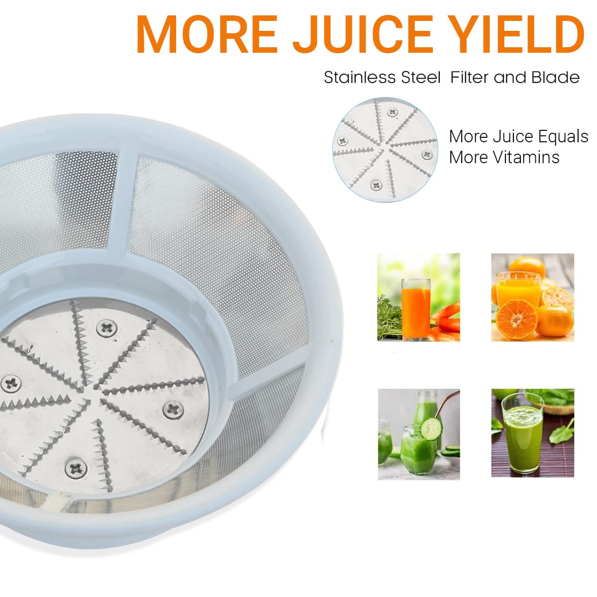 Inalsa Juicer Mixer Grinder 500W- Novis with 2 Jars|1.5L Blender Jar,0.7L SS Multipurpose Jar|Nozzle Cap|Shockproof Body Design,Overload Protection for Safety|ISI Marked, Made In India, White, Medium
