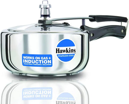 Hawkins 3 Litre Inner Lid Pressure Cooker, Stainless Steel Cooker, Induction Cooker, Silver 